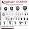 Service Caster 3.5'' Maroon Poly Swivel 1'' Expanding Stem Caster Set with Brake, 4PK SCC-EX20S3514-PPUB-MRN-PLB-1-4 - alternate 4